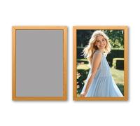 SWHC 2 En 1 Espejo Maquillaje Marco de Fotos, Espejo Tocador con Foto Personalizable Espejo de Mesa Luz y Brillo Ajustables en 3 Colores Espejo Cosmetico de Madera USB Portátil