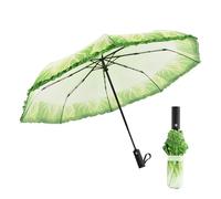 SWHC Paraguas Plegable Antiviento con Forma de Col, Umbrella Automatico, Diámetro : 103 cm, Paraguas de Viaje Portátil con Tejado Impermeable y 8 Varillas, Protezione per Uomo e Donna