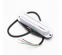 Swhmc Humbucker - Pastilla Humbucker de doble riel caliente, tamaño de bobina individual, 4 cables, para guitarra eléctrica Fender Stratocaster Squier (blanco)