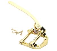 Swhmc Trémolo vibrato para guitarra, parte superior plana, puente de vibrato para guitarras eléctricas Tele, SG, LP, ETC (oro)