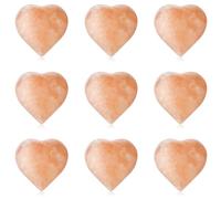 Swiffen 10 piedras de masaje de sal del Himalaya, piedras talladas a mano en forma de corazón, piedra de limpieza de cristal rosa para terapia de masaje, desodorante y exfoliante de sal y azúcar, 2.7
