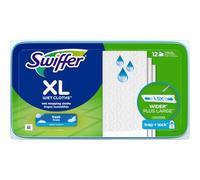 Swiffer - 74471 - Paños húmedos, grandes para mopa apertura en W, 12 hojas plegadas