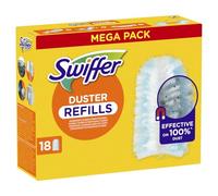 Swiffer Duster Plumero recargas, 18 Unidades, atrapa y retiene 3 x más Polvo y Cabello Que un Plumero Tradicional, eficaz contra el 100% de los Polvo, Mango se Vende por Separado