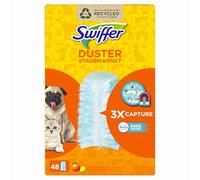 Swiffer Duster - Plumífero atrapapolvo, 48 edredones, atrapa y atrapa el Polvo y la Suciedad, llega a los Puntos más difíciles de la casa, edredones con 45% de Fibras recicladas