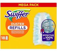 Swiffer Duster - Recambios para Plumero atrapapolvo, 18 Piezas, atrapan y atrapan hasta 3 Veces más Polvo y Pelo Que un edredón Tradicional
