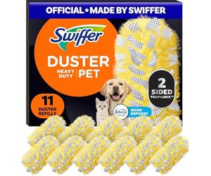Swiffer Dusters - Recambios de Plumero multisuperficie para Mascotas, Resistente, con Defensa contra olores Febreze, 11 Unidades