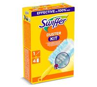Swiffer El Kit de Arranque Duster (1 Mango y 4 recambios), atrapa y bloquea 3 Veces más Polvo y Pelo en comparación con un Plumero Tradicional