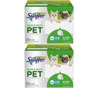 Swiffer Heavy Duty Pet Dry Sweeping Paño de repuesto con Febreze Defensa de olores, 20 unidades (Paquete de 2)