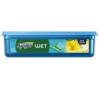 Swiffer Lavavimentos húmedos, 120 paños húmedos, limón, limpieza higiénica profunda, elimina la suciedad y las bacterias, para todos los tipos de suelos, maxi formato, paños con 36% de fibras