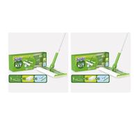 Swiffer Mopa Limpiador En Seco Y H?medo Kit B?sico para Limpiar Madera Y Suelos, con: 1 Mopa, 16 Pa?os Secos, 3 Pa?os H?medos (Paquete de 2)