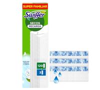 Swiffer Mopa Recambios Secos Para Suelos 120 Unidades Y Recambios Húmedos Para Suelos 3 Unidades, Atrapa Y Retiene El Polvo