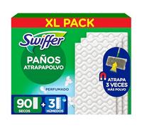 Swiffer Mopa Recambios Secos Para Suelos 90 Unidades Y Recambios Húmedos Para Suelos 3 Unidades, Atrapa Y Retiene El Polvo