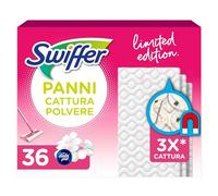 Swiffer Paños atrapa polvo, 216 paños de microfibra seca, color rosa, atrapa el polvo y la suciedad, ideal para todo tipo de suelos y pelos de animales, tamaño Giga