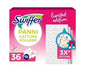 Swiffer Paños atrapa polvo, 216 paños de microfibra seca, color rosa, atrapa el polvo y la suciedad, ideal para todo tipo de suelos y pelos de animales, tamaño Giga