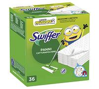 Swiffer Paños atrapapolvos para casa, 36 paños de microfibra seca, atrapa el polvo y la suciedad, ideal para todo tipo de suelos y pelos de animales, tamaño grande