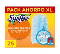 Swiffer Plumero Atrapapolvo, 25 Recambios, Atrapan y Bloquean el Polvo y los Alérgenos