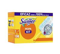 Swiffer Plumero Kit Básico (1 Mango, 13 Recambios) | Atrapa el polvo, la suciedad y el pelo, ideal para muebles, esquinas y zonas de difícil acceso.