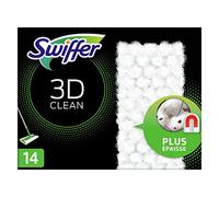 Swiffer - Swiffer Wischmopp, limpieza 3D, paquete de recarga, toallas de secado para pisos - 14 piezas