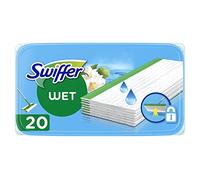 Swiffer Wet Paños húmedos mopa para escoba, 1 paquete de 20 paños frescor matutina, fórmula antibacteriana higienizante
