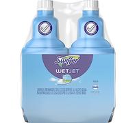 Swiffer Wetjet - Recambios para limpieza de suelos de madera dura, producto de limpieza multiusos, aroma fresco a ventanas abiertas, ¡1,25 litros, 2 unidades (el embalaje puede variar)