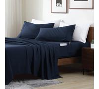 Swift Home Smart Sheets Juego de sαbanas de microfibra cepillada ultra suave de 3 piezas, sαbana bajera ajustable con bolsillos laterales de alma