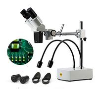 SWIFT Microscopio estéreo Binocular SS41,Grado Profesional, ampliación de 10X, 20X, oculares de Campo Amplio de 10X y 20X, 2 Luces LED Flexibles y cámaras-compatibilidad