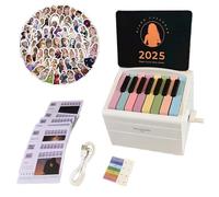 Swift Piano Calendar 2025 con 103 pegatinas Swift, calendario de piano 2025 Swift, piano reproducible recargable por USB, 52 tarjetas de calendario semanal con partituras, gran regalo for familiares y