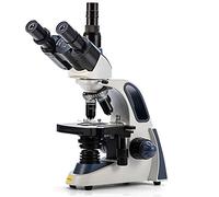 Swift SW380T 40X-2500X Ampliación, Cabeza Siedentopf, microscopio de Laboratorio Compuesto trinocular de Grado de investigación con oculares de Campo Ancho 10X/25X, Etapa mecánica, Enfoque Ultra