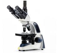 SWIFT SW380T Microscopio trinocular de luz transmitida 40X-2500X de Aumento, Cabezal Siedentopf, microscopio de Laboratorio para Fines de investigación con Ocular WF10X/25X, Enfoque ultrapreciso