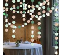 Swiftctrl 4 guirnaldas con lentejuelas, decoración redonda colgante de 4 m con efecto nacarado para decoración de fiesta de cumpleaños, baby shower, boda