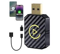 Swiftctrl Adaptador Inalámbrico CarPlay & Android Auto 2 in 1 - Dual Band 2.4G/5.8G Wi-Fi, Plug & Play, Bluetooth 5.0, Conexión Automática, Compatible con iOS 12+ y Android Auto, Coches Desde 2016