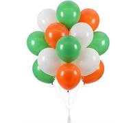SwiftPick Home Globos de látex para el día de San Patricio, paquete de 30, tricolor naranja, blanco y verde, decoraciones de fiesta del día de San Patricio