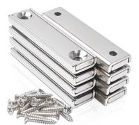 swihorab 8 unidades 50 x 13,5 x 5 mm imanes de neodimio extrafuertes, imanes fuertes imanes grandes atornillables imanes rectangulares imanes con agujero imán en recipiente industrial con tornillos