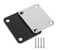 Swiixxer 1 conjunto de placa para cuello de guitarra electrica con tornillos aplicable a Strat Tele precision de la guitarra, Reemplazo de bajo Jazz,Cromo