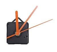 Swiixxer 1 Paquete Piezas de Reparación DIY de Manos de Reloj de Pared de Repuesto Mecanismo de Movimiento del Péndulo Motor de Reloj de Cuarzo con Manos Y Kit de Accesorios(Negro&Naranja)
