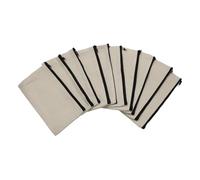 Swiixxer 10 Piezas Bolsa de Maquillaje de Lona Bolsa con Cremallera de Lona Estuche de LáPices Bolsas Artesanales de Bricolaje Bolsas CosméTicas para Viajes Escuela Artesanal de Bricolaje