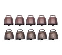 Swiixxer 10 Piezas Campanas PequeñAs de LatóN para Pastoreo de Ovejas,Caballos y Vacas Campana Retro de Cencerro para Caballos, Ovejas Que Pastan Cobre, Campanas de Vaca Fabricante de Ruido
