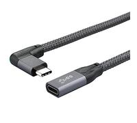 Swiixxer 100W PD 5A Cable de Extensión Usb3.1 Tipo C Curvo 4K @ 60Hz 10Gbps Cable Extensor USB-C Gen 2 para Ordenador Portátil 20Cm