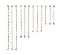 Swiixxer 12 Piezas Collar De Acero Inoxidable Extensor Pulsera Extensor Extensor Juego De Cadena 4 Longitud Diferente: 6 Pulgadas 4 Pulgadas 3 Pulgadas 2 Pulgadas(4,4 Plata,4 Rosa)