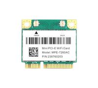 Swiixxer 1200Mbps -7260AC Mini PCI-e Tarjeta WiFi Banda Dual 2.4G/5Ghz 802.11AC BT 4.0 Red Inalámbrica WLAN para Computadora Portátil Win 10/11