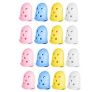 Swiixxer 16 Protectores de Dedos, de Silicona para Dedo Kalimba Autoharp, Protector de Punta de Dedo de Guitarra, Alivio del Dolor de Dedos