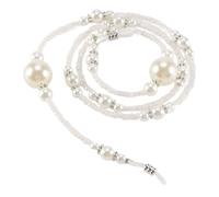 Swiixxer 1X Anteojos de Gafas de Sol con Cuentas de Perlas Blancas Gafas de Lectura Titular de Cable de Cadena