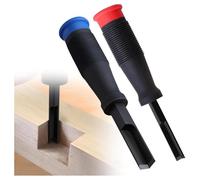 Swiixxer 2 Piezas de Cincel de Esquina, Cincel de Mortaja Cuadrada de 90°, Herramienta de Cincel de Madera para Esquinas con de Bisagra para Cortar Puertas Cuadradas con Mortaja