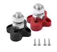 Swiixxer 2 Uds DC 48V 150A BusBar M10 Bloque de Terminales Pernos BateríA DistribucióN de EnergíA Terminal Stud Bus Bar Conector para RV