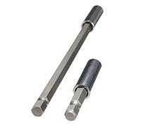 Swiixxer 2Pcs / set Portabrocas magnetico hexagonal de 1/4 pulg. Destornillador de barras de destornillador 60 / 150mm Controlador de taladro de extension electrica