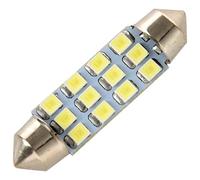 Swiixxer 42mm 12 SMD 3528 LED del Coche Interior c5w Adorno de la del Bulbo de la lampara de luz DC 12V