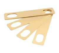 Swiixxer 4PCS Placa de Cuello de Guitarra Junta de Guitarra Reemplazo de Accesorios de Junta de Refuerzo de CuñA de Cuello de Guitarra (Dorado)