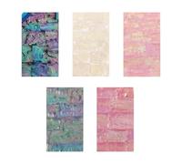 Swiixxer 5 Hojas Pegatina De Arte De Uña Puntas De Uñas 3D Escamas Abulón Concha Sirena Degradado Roto Adhesivo Manicura Gel Uv Calcomanía Diy De Pulido