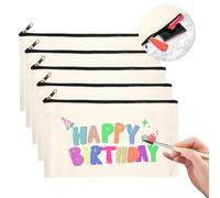 Swiixxer 50 Piezas Bolsa de Lona con Cremallera Estuche de LáPices Bolsa de CosméTicos Bolsa en Bolsa de Manualidades DIY Bolsa de CosméTicos Bolsa de CosméTicos DIY Escuela