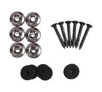 Swiixxer 6 Piezas Correa de Guitarra de Cabeza de Setas Botones Correa Cerraduras Cromo (Negro)